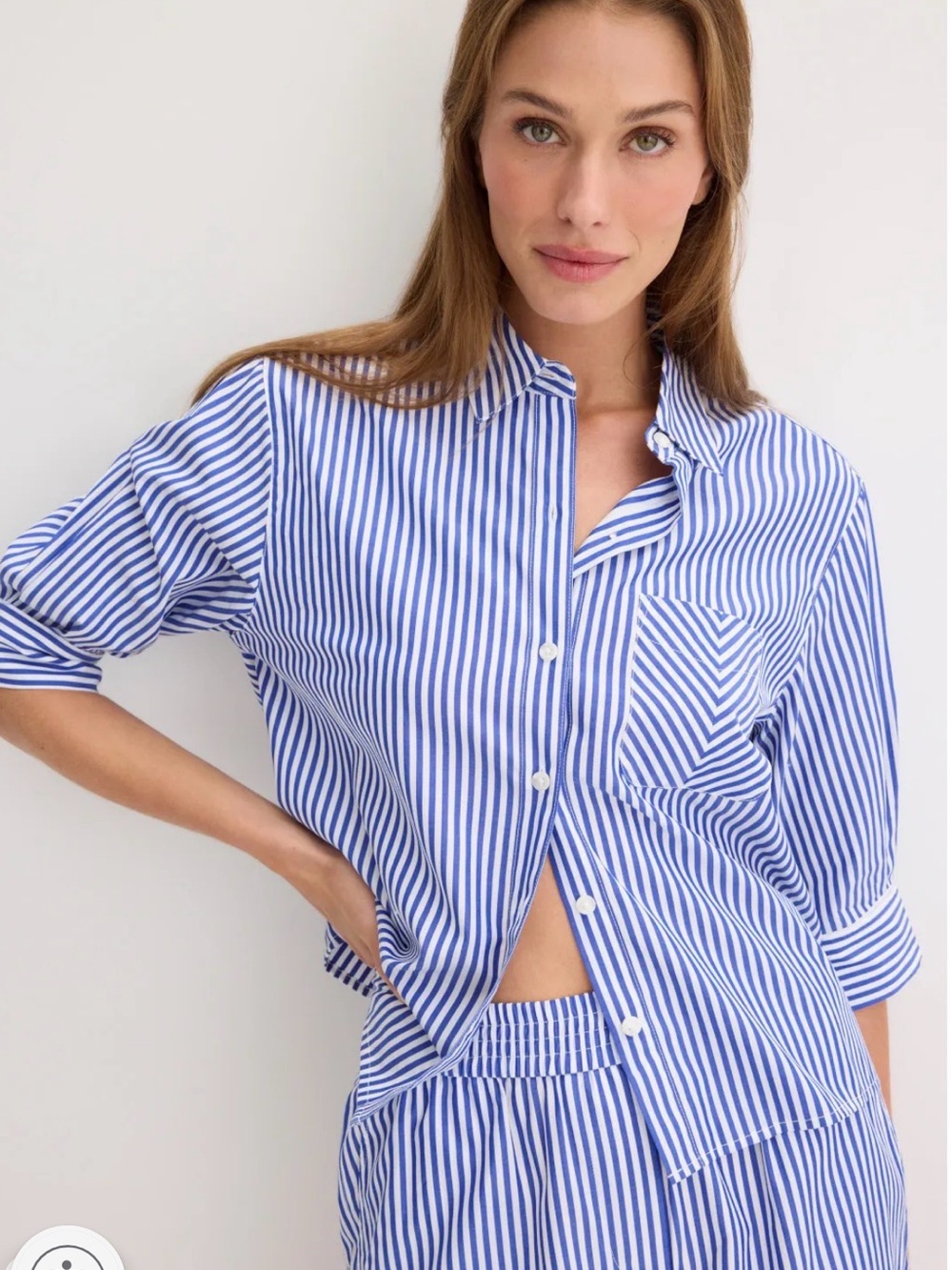 rag & bone Lucia Striped Poplin Shirt Size Small